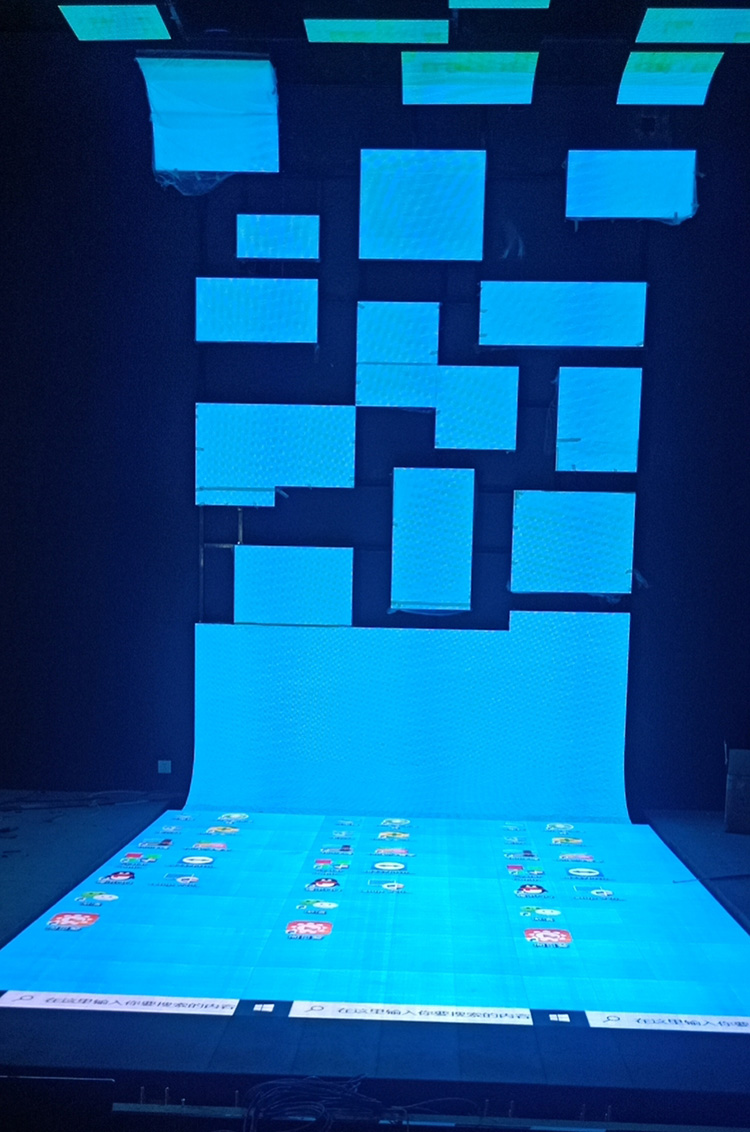 佛山展覽館P3.91LED互動(dòng)地磚墻面屏(圖2)