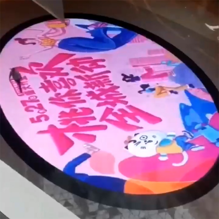 橢圓形兒童游樂(lè)場(chǎng)動(dòng)漫LED互動(dòng)地磚屏