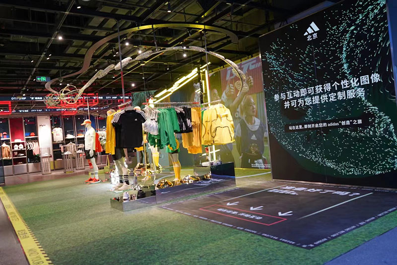 北京體育服裝球鞋專賣店LED互動(dòng)地磚墻面屏幕(圖4)